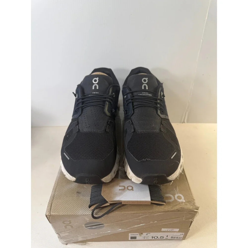 On Cloud 5, Black/White, Mens Running Shoes-US 10.5 Mens